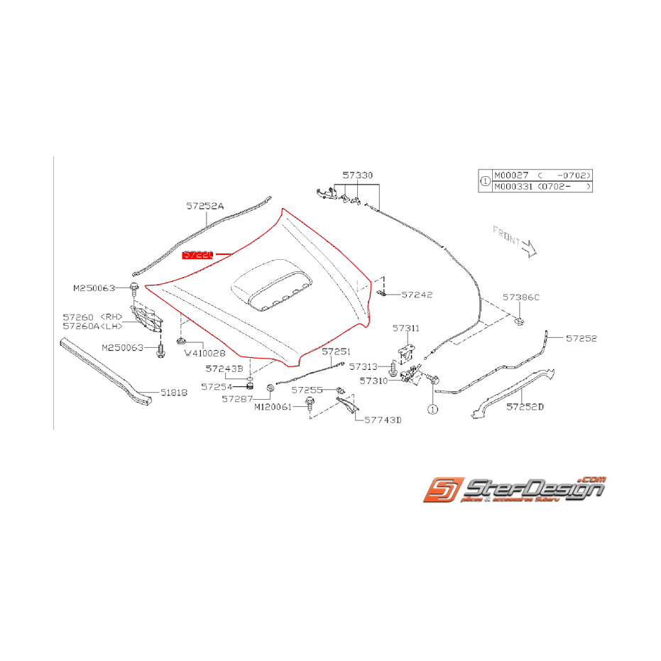 Capot origine SUBARU LEGACY 2004