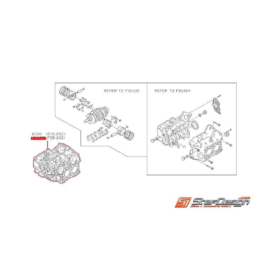 Bas moteur SUBARU Diesel 2008-2009 LEGACY 2008