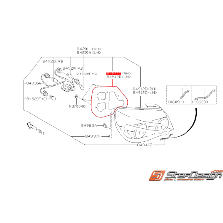 Joint de feu arrière SUBARU WRX/STI 06-07