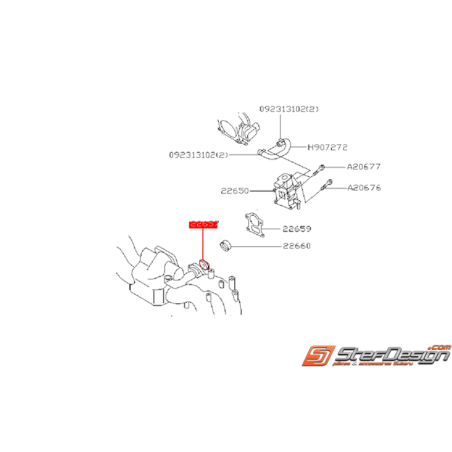 Clapet d'air d'actuateur de ralenti subaru GT 93-98