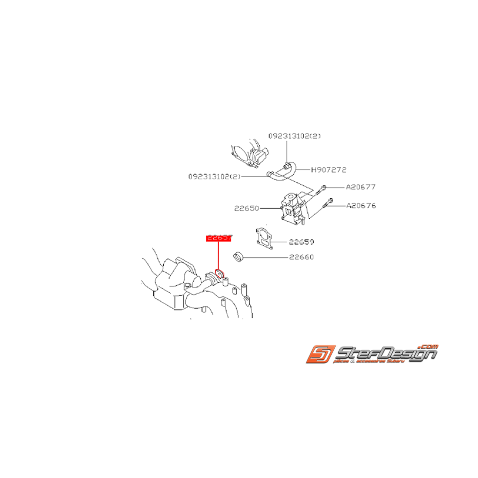 Clapet d'air d'actuateur de ralenti subaru GT 93-98