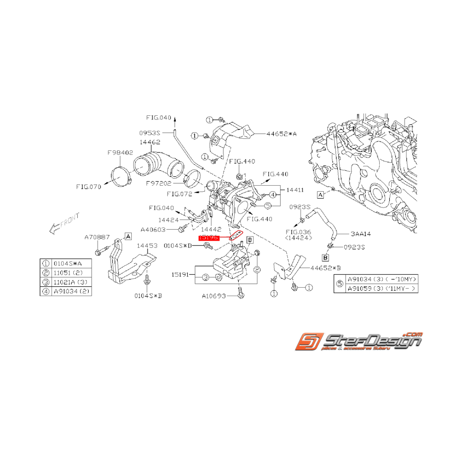 Joint d'huile de turbo SUBARU Diesel 2009