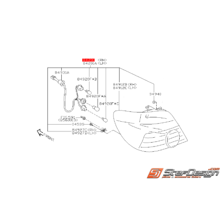 Feu arrière origine SUBARU WRX 2003-2005 Break