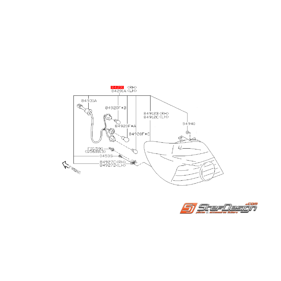 Feu arrière origine SUBARU WRX 2003-2005 Break