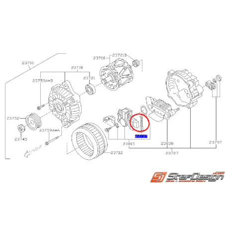 Balais d’alternateur origine SUBARU GT 93-00 WRX/STI 01-14