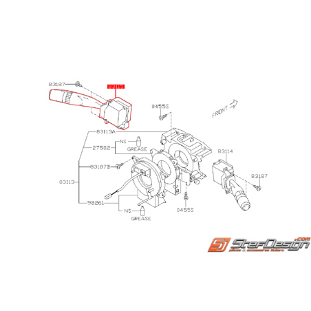 Commodo de volant gauche avec feu anti-brouillard SUBARU WRX/STI 08-14