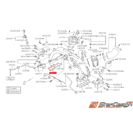 Joint de collecteur d'admission SUBARU WRX 2008 Diesel