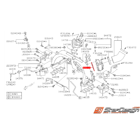 Joint de papillon d'admission SUBARU WRX 2008 Diesel 