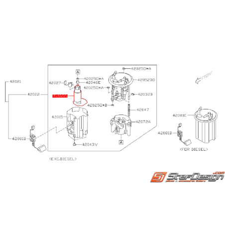 Pompe a essence origine SUBARU LEGACY 2003