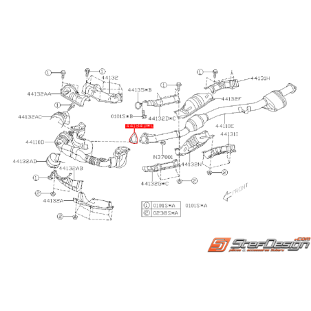 Joint de raccord d'échappement SUBARU IMPREZA 2.0R 2006