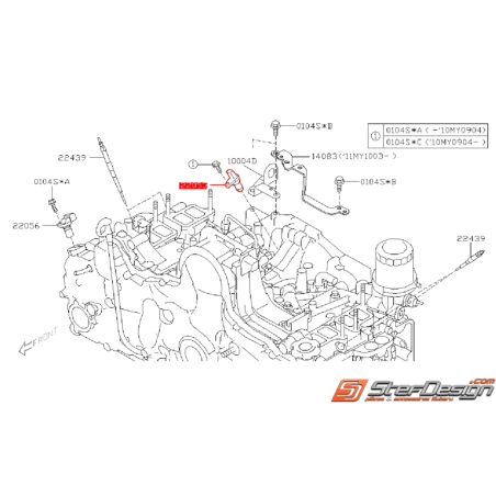 Capteur de vilebrequin SUBARU WRX 2008 Diesel