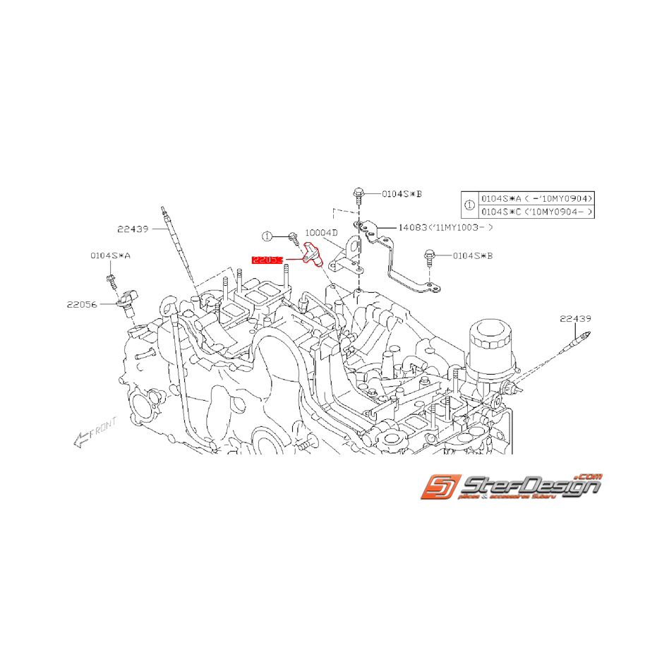 Capteur de vilebrequin SUBARU WRX 2008 Diesel