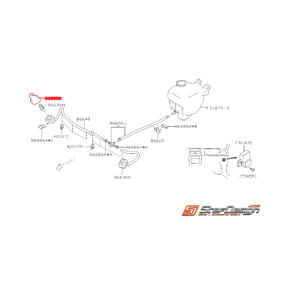 Cache lave phare forester 02-05