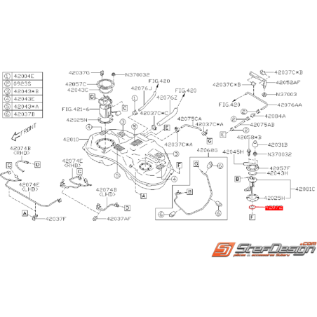 Filtre a essence origine SUBARU FORESTER MOTEUR 20Z