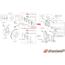 Plaquettes de frein avant origine SUBARU XV 2011