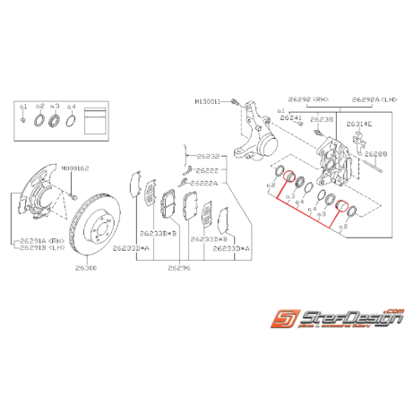Pistons de frein avant origine SUBARU GT 97-98