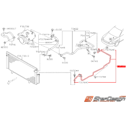 Durite rigide de climatisation RHD (Conduite a droite) SUBARU WRX/STI 01-07