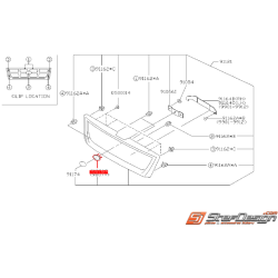 Support de logo de calandre SUBARU FORESTER 98-02