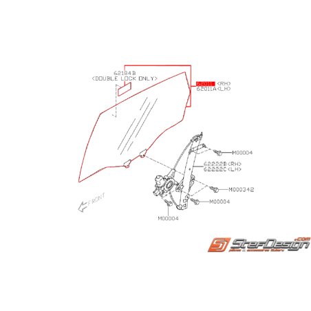 Vitre arrière origine SUBARU WRX Diesel 2010