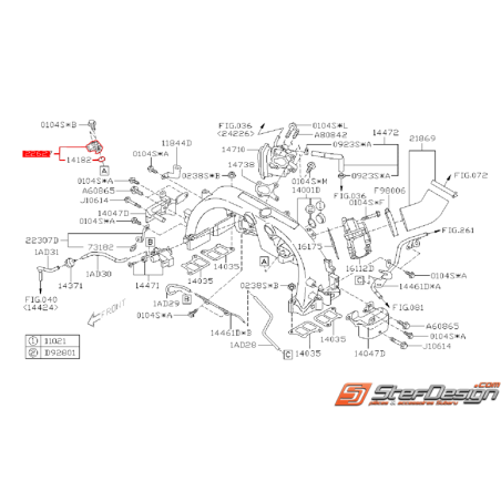 Capteur de pression absolue SUBARU WRX 2008 Diesel