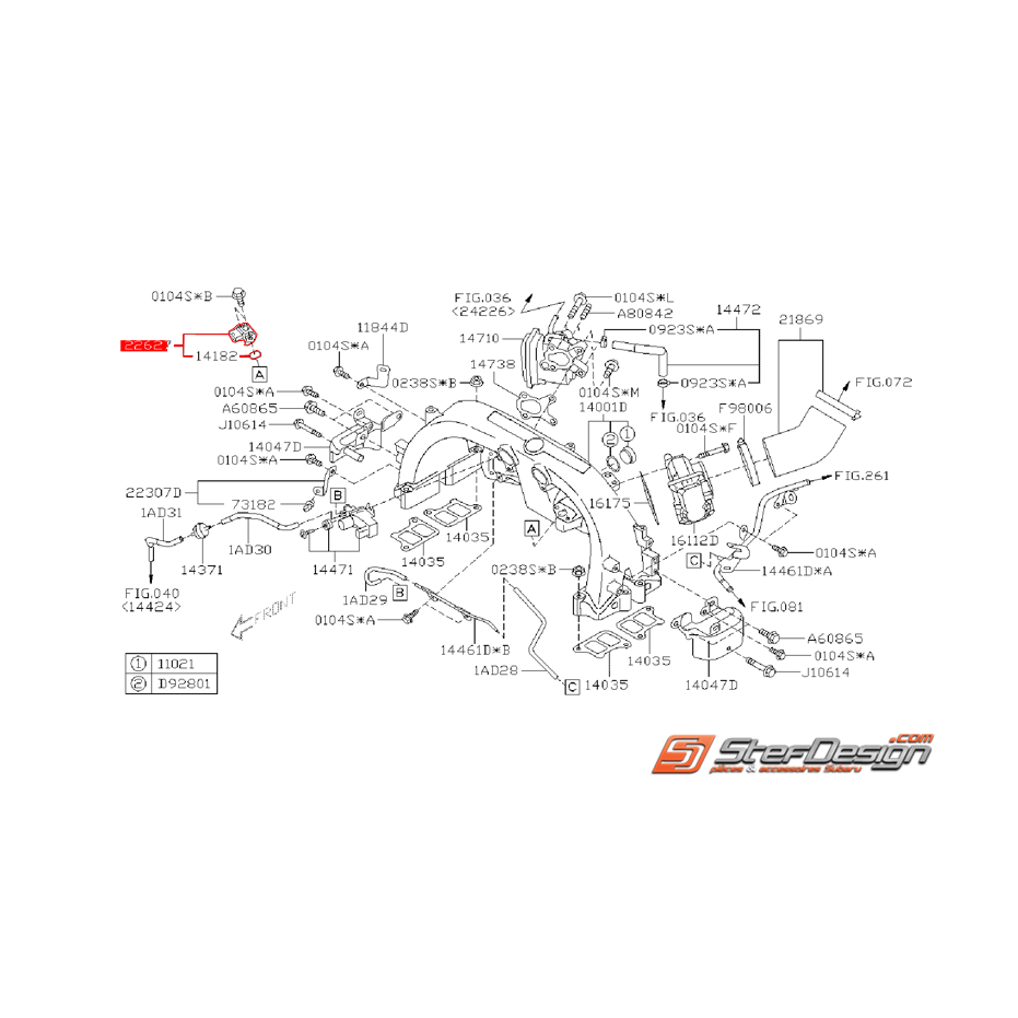 Capteur de pression absolue SUBARU WRX 2008 Diesel