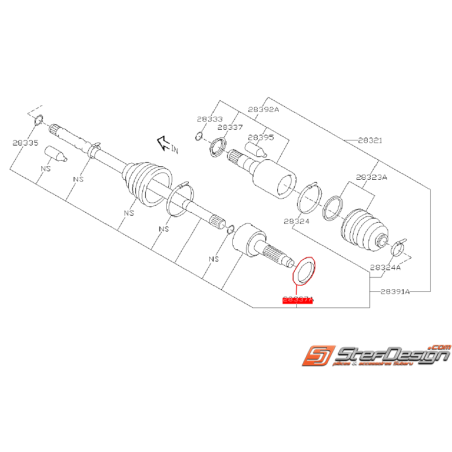 Déflecteur de cardan avant origine SUBARU 