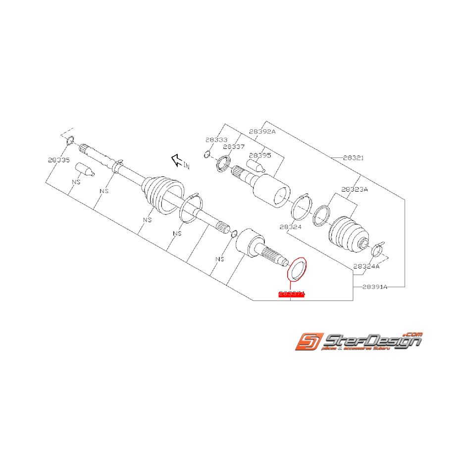 Déflecteur de cardan avant origine SUBARU 
