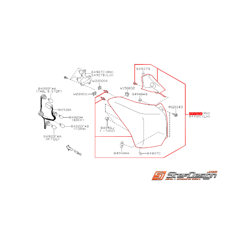 Feu arrière origine SUBARU FORESTER 2012