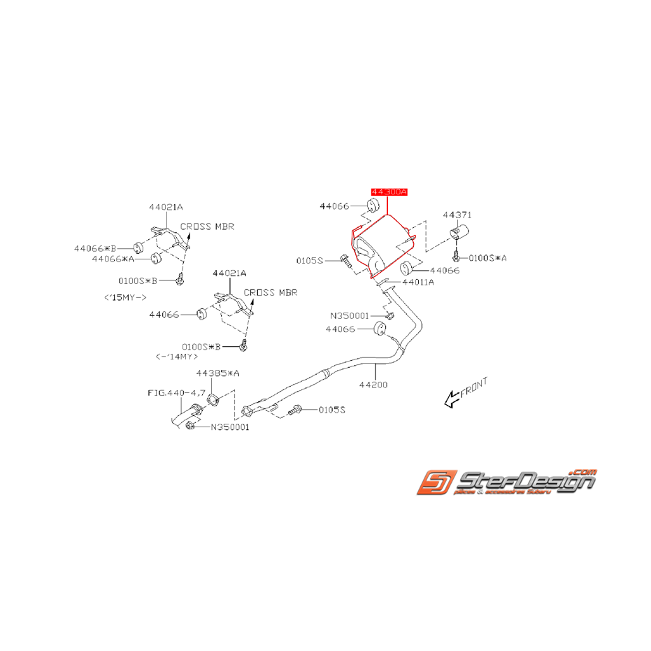 Silencieux origine SUBARU FORESTER 2012