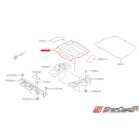 Plancher de coffre origine SUBARU FORESTER 2012