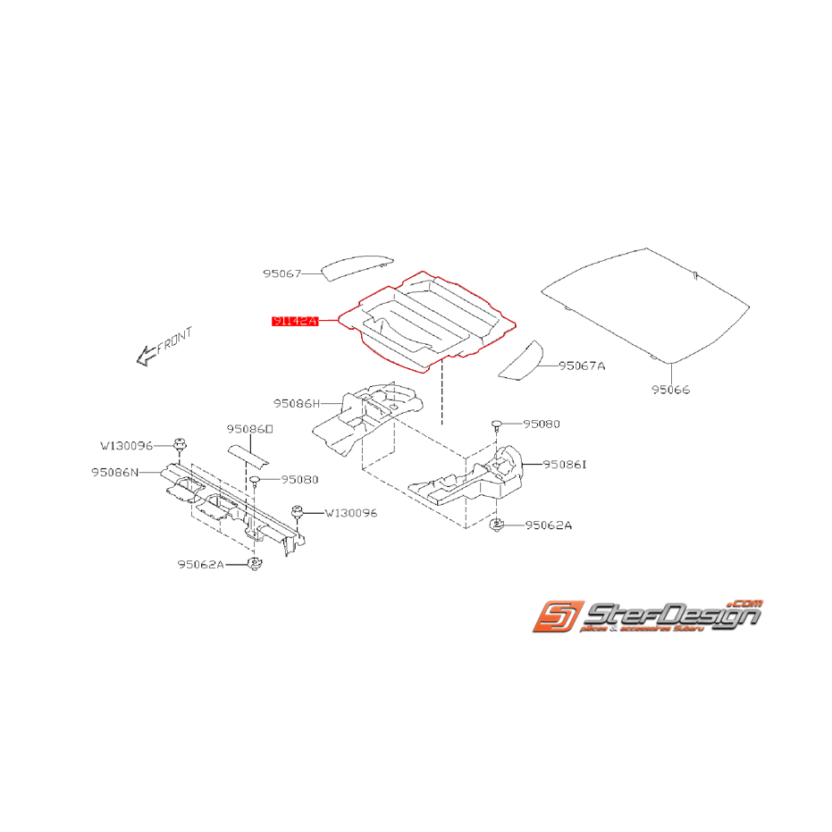 Plancher de coffre origine SUBARU FORESTER 2012