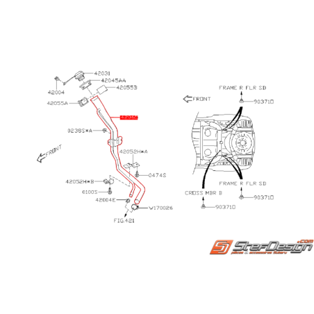 Goulotte de remplissage de carburant SUBARU FORESTER 2012