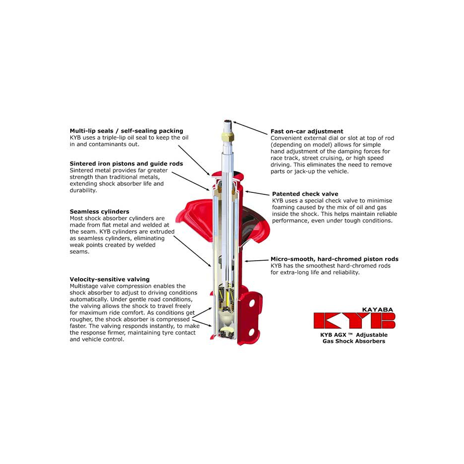 Amortisseur  KAYABA AGX SUBARU impreza WRX 01-02  Amortisseur  KAYABA AGX SUBARU impreza WRX 01-02