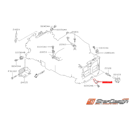 Capteur d'arbre a came coté gauche échappement SUBARU STI 08-14