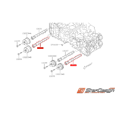 Arbre a cames échappement origine SUBARU BRZ / TOYOTA GT 86