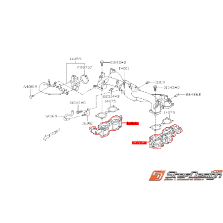 Cale TGV avec papillon d'admission SUBARU WRX/STI 2008-2019