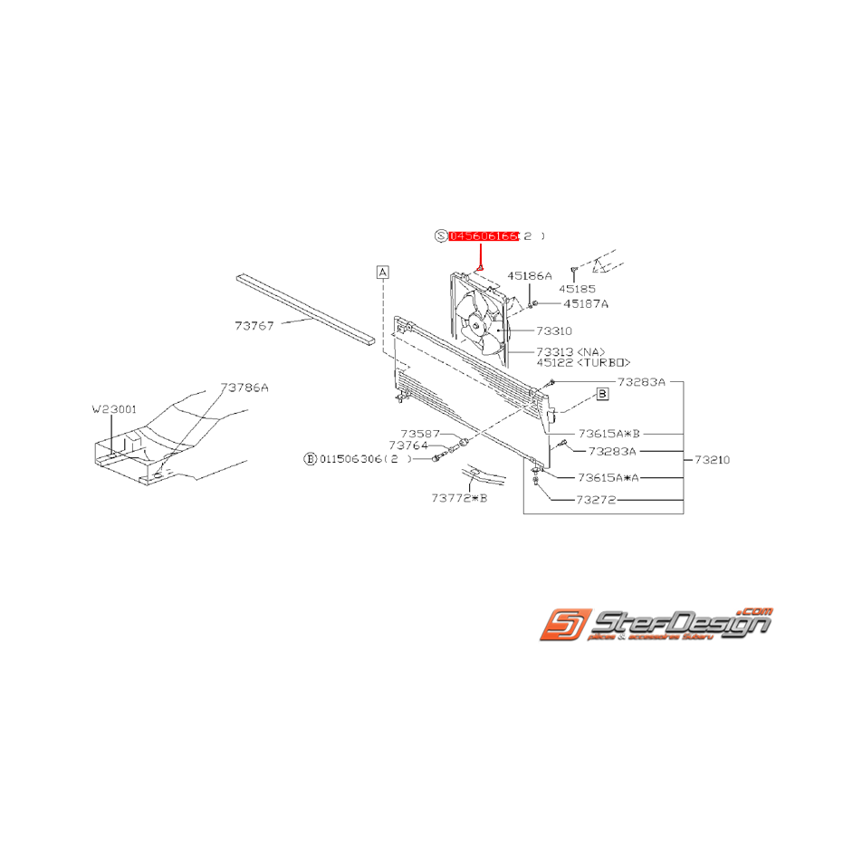 Vis de fixation de buse de ventilateur de climatisation SUBARU GT 93-00 Vis de fixation de buse de ventilateur de climatisation SUBARU GT 93-00