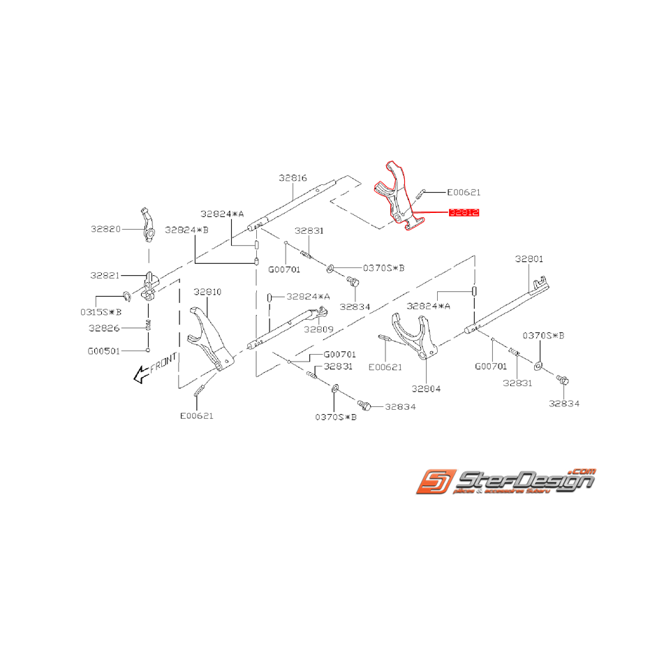 Fourchette de 5ème "Mark 7" origine SUBARU Legacy 2008