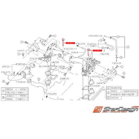 Vis de fixation de cale TGV origine SUBARU WRX/STI 01-14