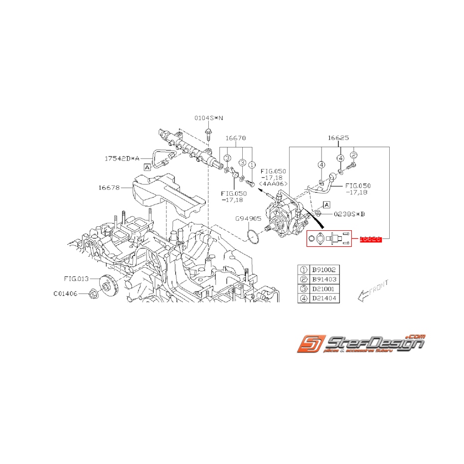 Soupape de controle d'arrivée de carburant SUBARU WRX Diesel 2008