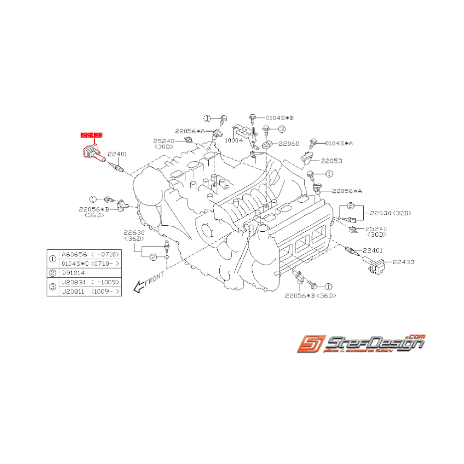 Bobine d'allumage origine SUBARU TRIBECA 07-08