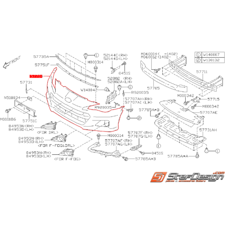 Pare choc avant origine SUBARU BRZ 2013-2016