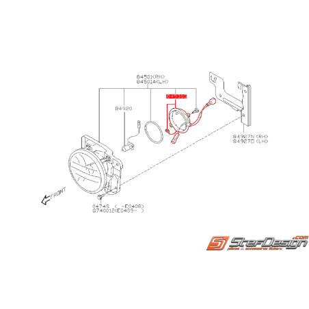 Douille complète de feu anti-brouillard SUBARU WRX 03-05