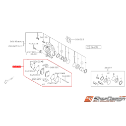Kit plaquettes arrières et entretoises SUBARU Impreza 2.0R 2006