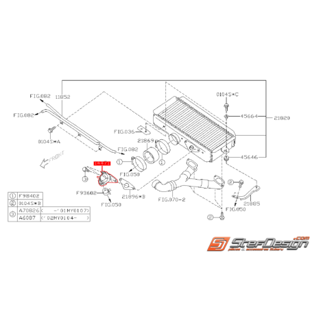 Dump valve origine SUBARU WRX 01-05