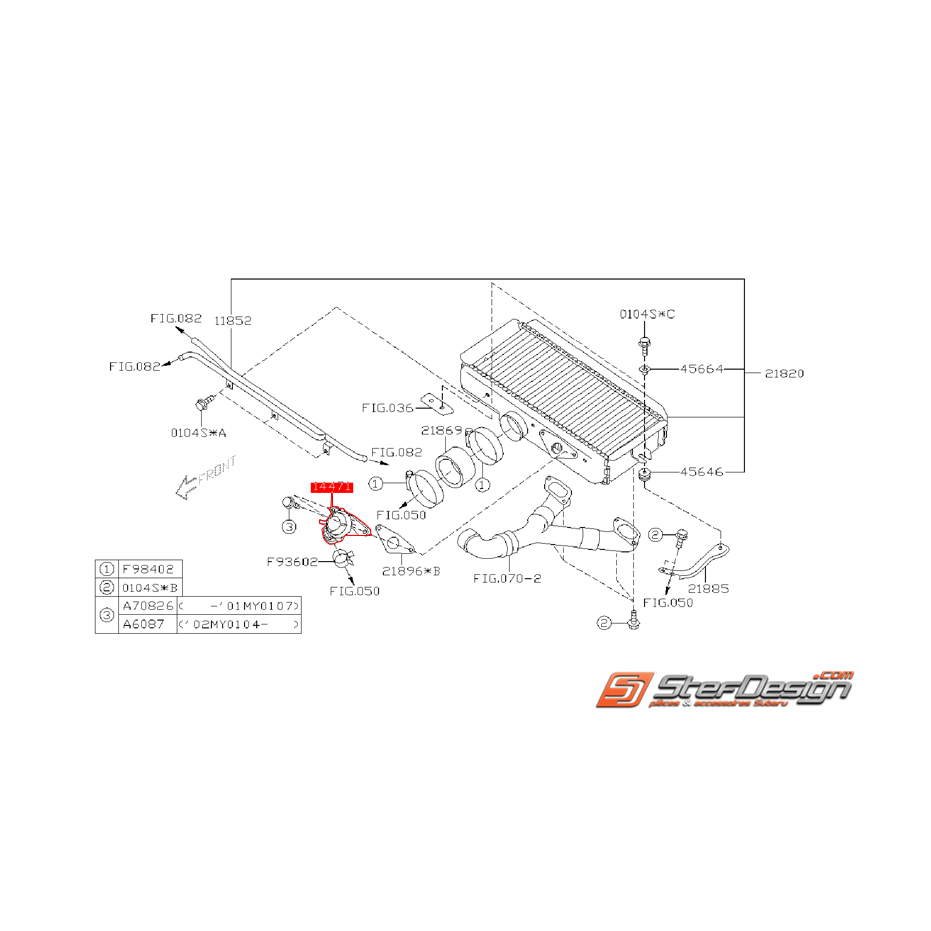 Dump valve origine SUBARU WRX 01-05 Dump valve origine SUBARU WRX 01-05