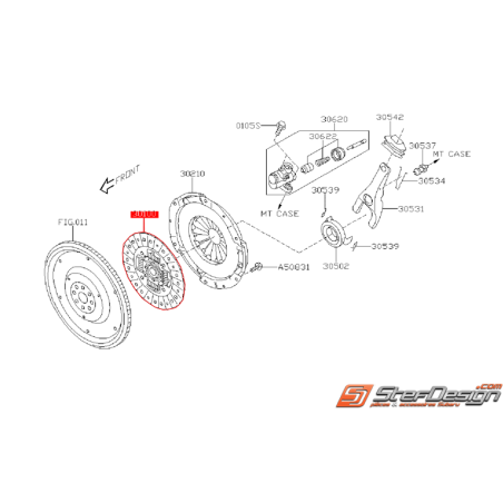 Disque d'embrayage origine subaru diesel 08-10