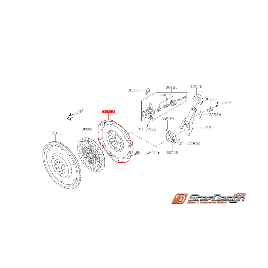 Mécanisme d'embrayage origine subaru diesel 08-10