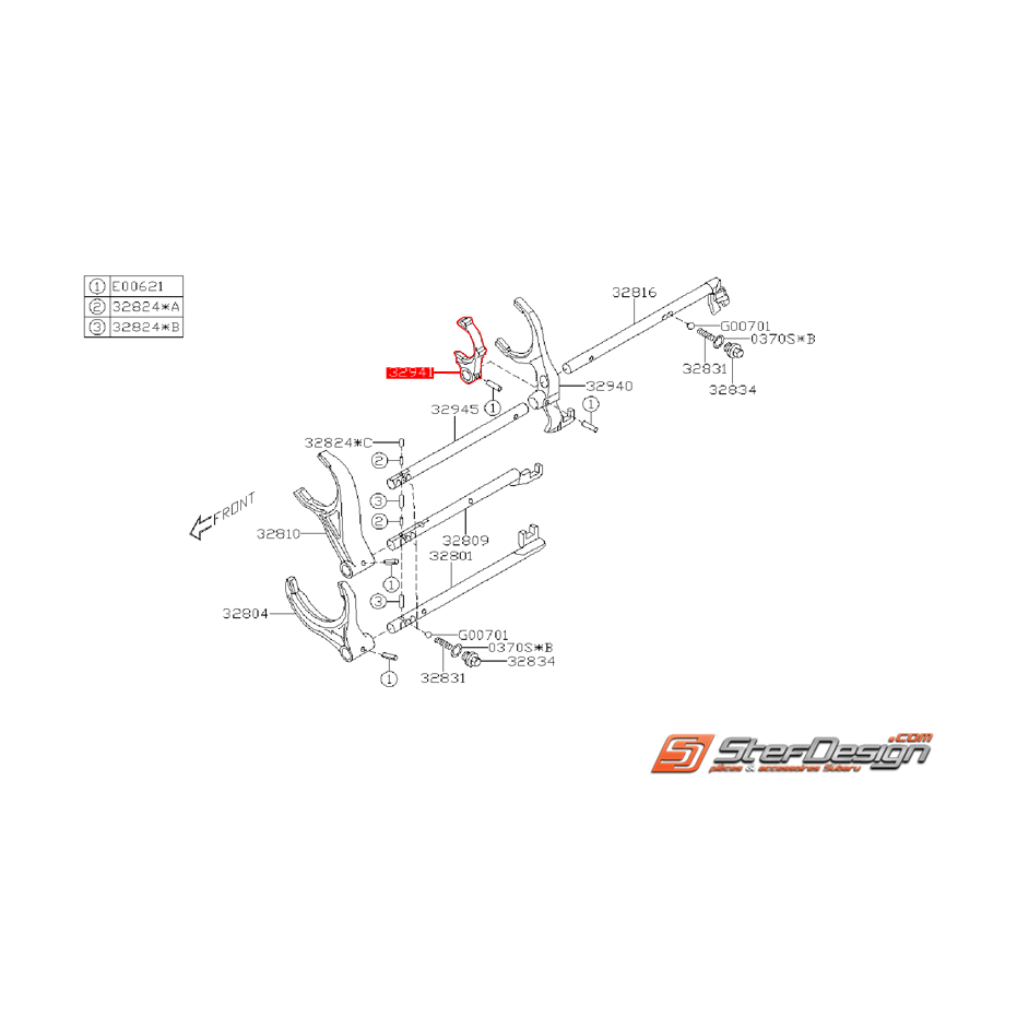 Fourchette de marche arrière SUBARU FORESTER 2008