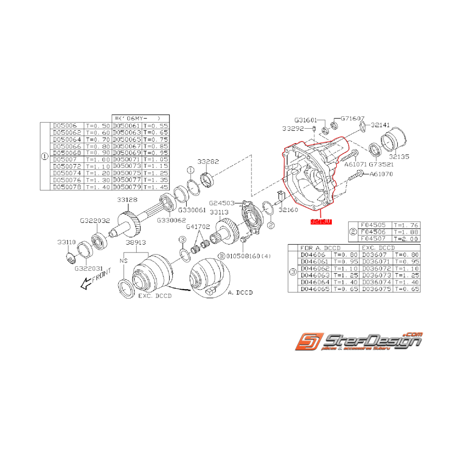 Carter d'extension de boite SUBARU STI 01-02 Carter d'extension de boite SUBARU STI 01-02